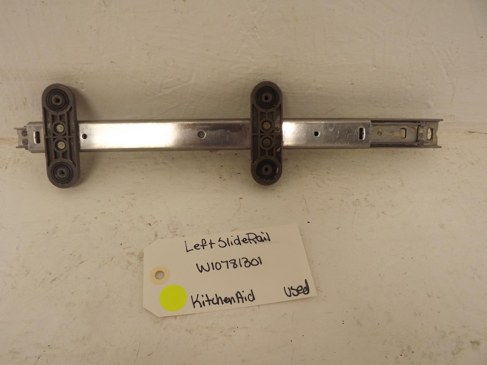 KitchenAid Dishwasher W10781301 Left Slide Rail Used KitchenAid Dishwasher W10781301 Left Slide Rail Used